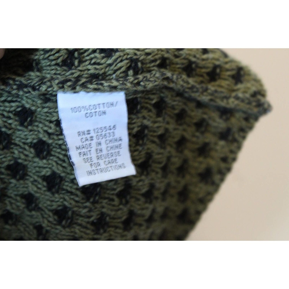 Habitat Knit Woven Button Front Sweater Vest Green Women's Size Medium H14513 - Picture 7 of 11